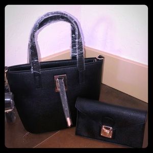 New black purse and clutch